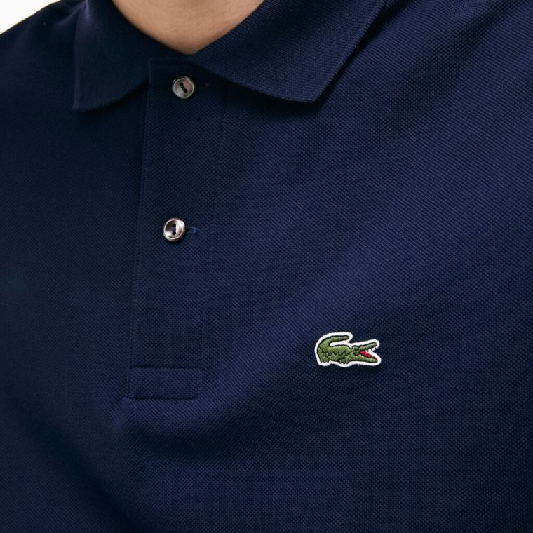 Lacoste Long-Sleeve Classic Fit L.12.12 Polo Mørkeblå Blå | ViqhHOB4