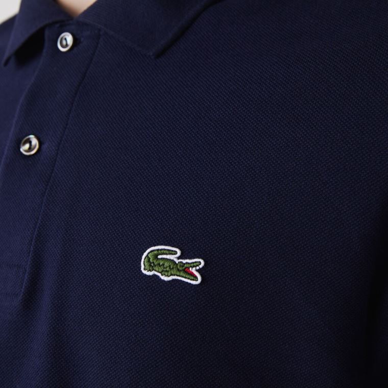 Lacoste Long-Sleeve Classic Fit L.12.12 Polo Mørkeblå Blå | ViqhHOB4