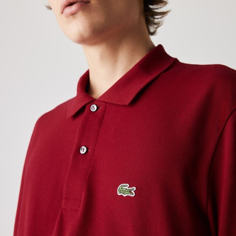 Lacoste Long-Sleeve Classic Fit L.12.12 Polo Mørkerød | mentyC9z