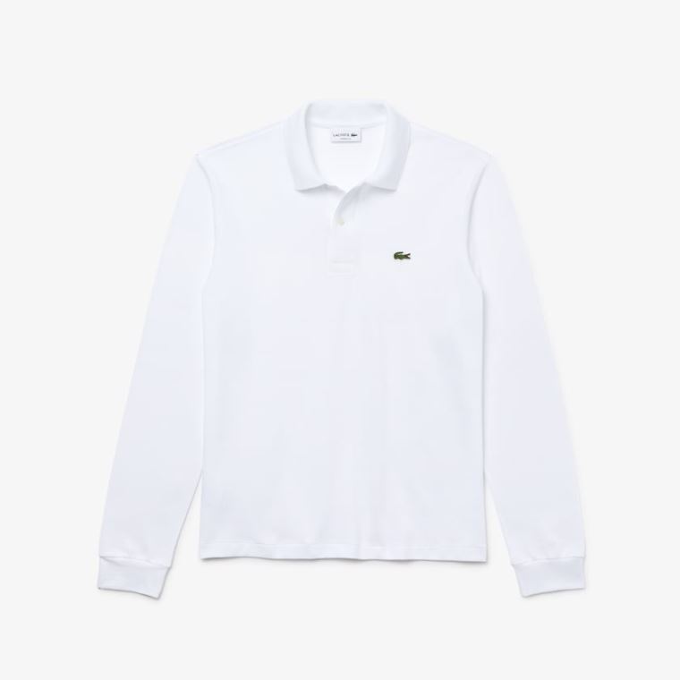 Lacoste Long-Sleeve Classic Fit L.12.12 Polo Hvide | vNkngenL