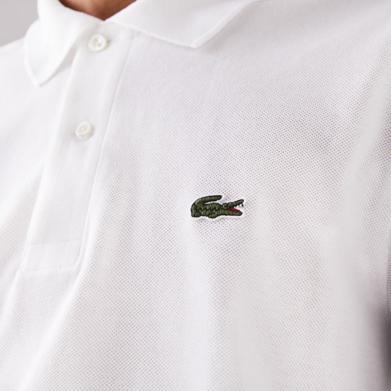 Lacoste Long-Sleeve Classic Fit L.12.12 Polo Hvide | vNkngenL