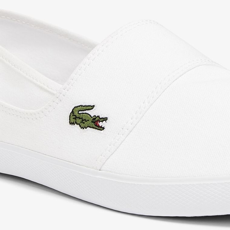 Lacoste Marice Canvas Slip-ons Hvide | nAb8J6af