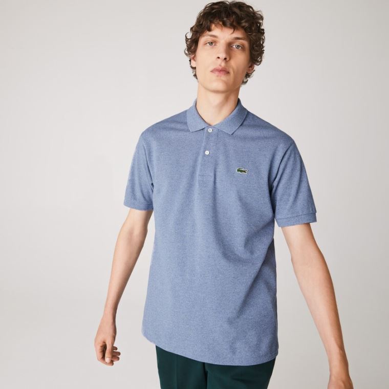 Lacoste Marl Fabric L.12.12 Polo Blå | KfdlBGXH