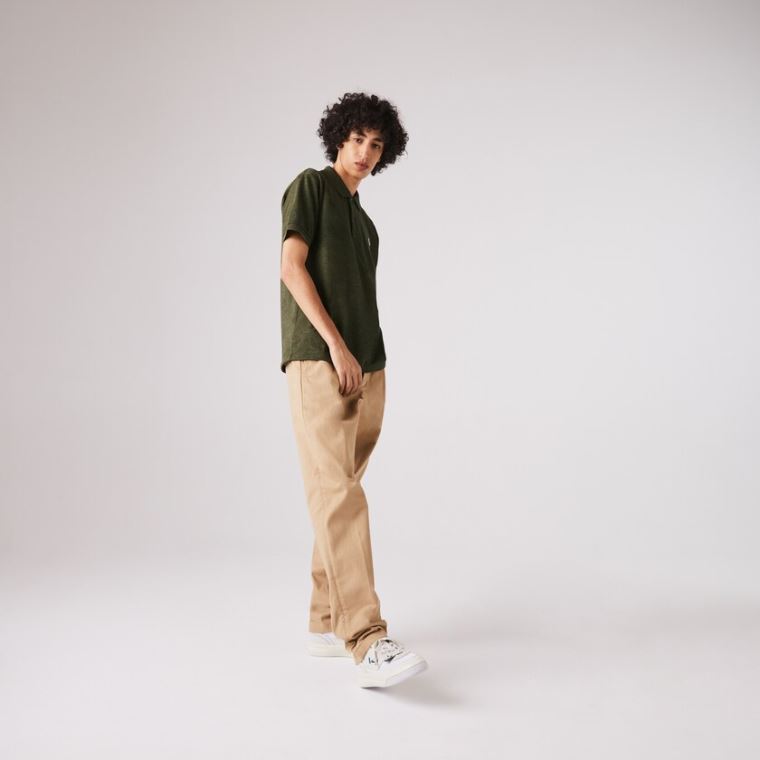 Lacoste Marl Fabric L.12.12 Polo Khaki Grøn | EwTPLPUr