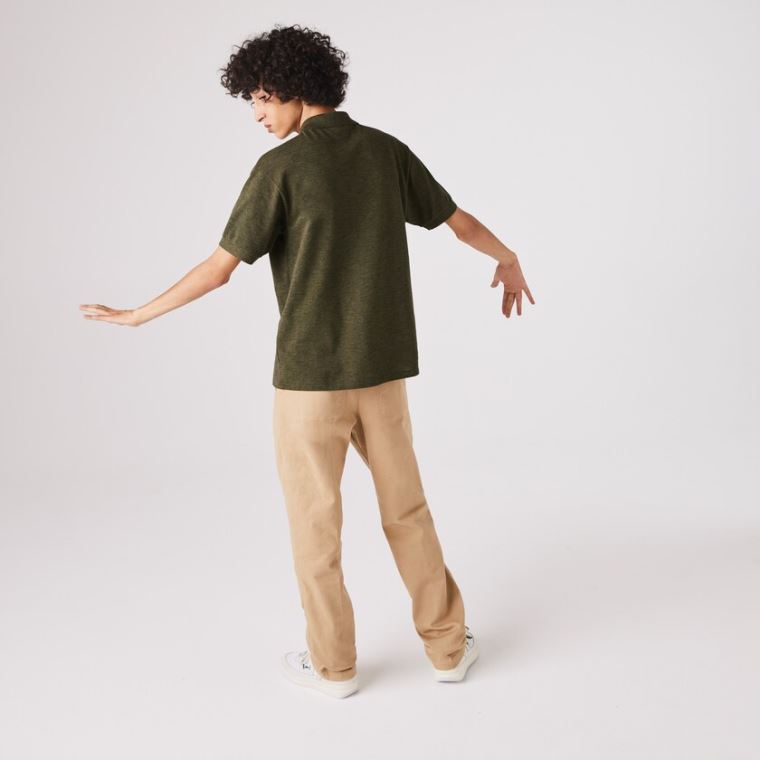 Lacoste Marl Fabric L.12.12 Polo Khaki Grøn | EwTPLPUr