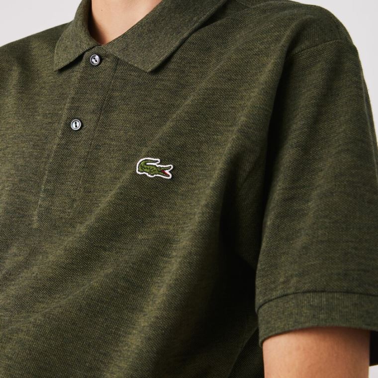 Lacoste Marl Fabric L.12.12 Polo Khaki Grøn | EwTPLPUr