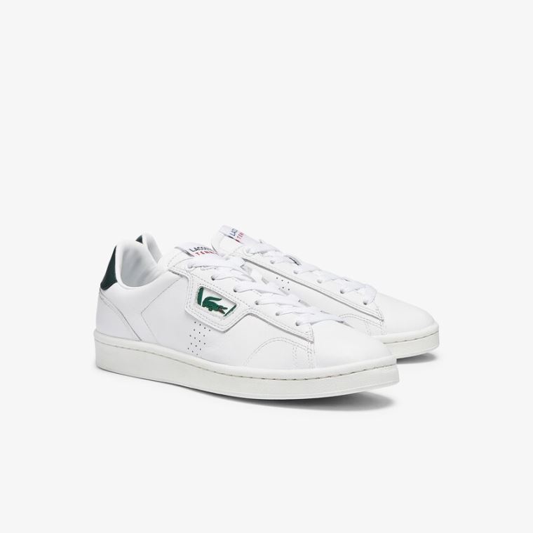 Lacoste Masters Classic Læder Sneakers Hvide Mørkegrøn | 5LB4foMe