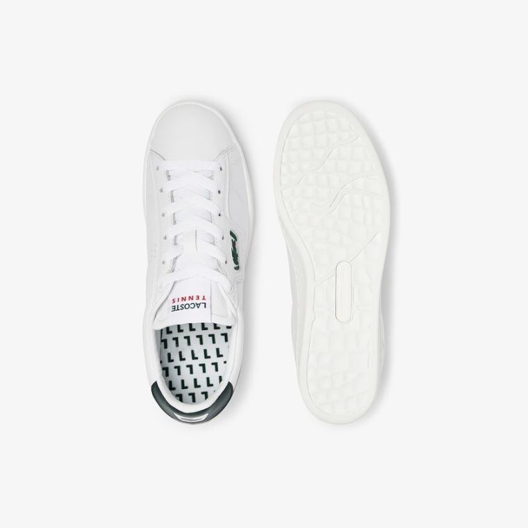 Lacoste Masters Classic Læder Sneakers Hvide Mørkegrøn | 5LB4foMe