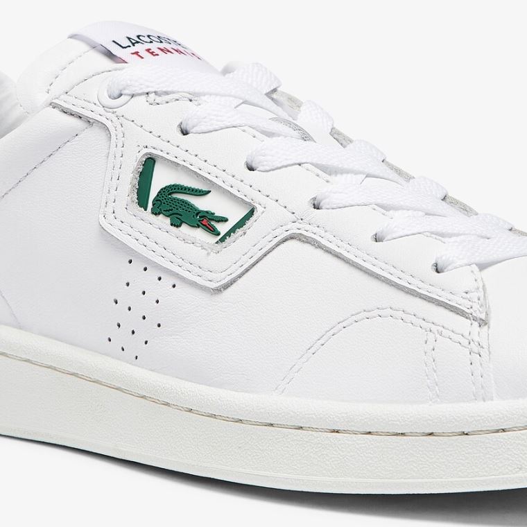 Lacoste Masters Classic Læder Sneakers Hvide Mørkegrøn | 5LB4foMe