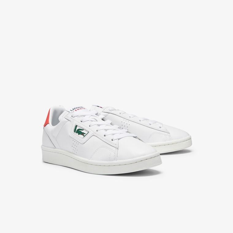 Lacoste Masters Classic Læder Sneakers Hvide Beige | OjMUfuzE