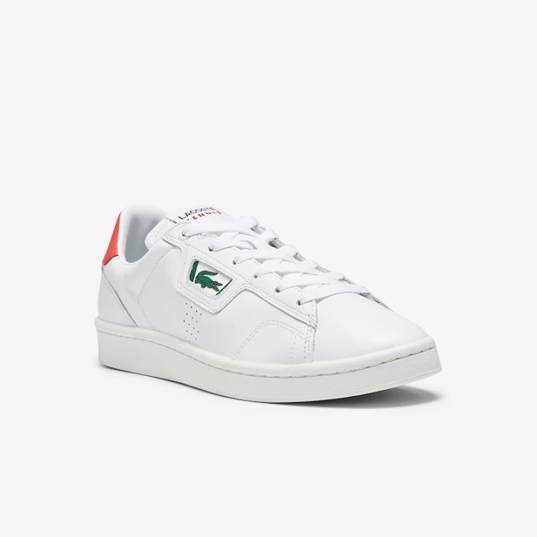 Lacoste Masters Classic Læder Sneakers Hvide Beige | OjMUfuzE