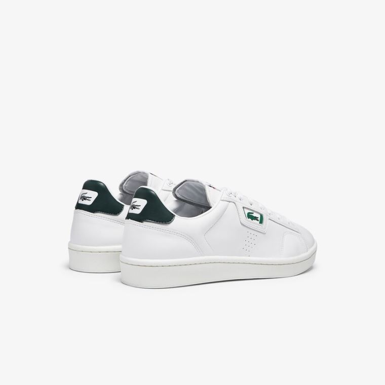 Lacoste Masters Classic Læder Sneakers Hvide Mørkegrøn | hnMtYmWy