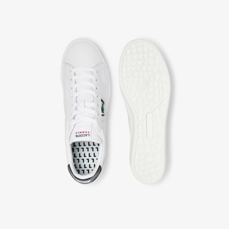 Lacoste Masters Classic Læder Sneakers Hvide Mørkegrøn | hnMtYmWy