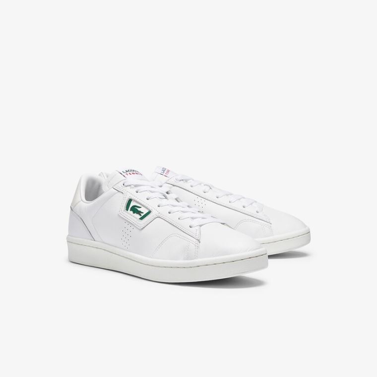 Lacoste Masters Classic Læder Sneakers Hvide Grå | tPMCylT4