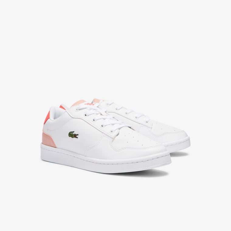 Lacoste Masters Cup Læder and Syntetisk Sneakers Hvide Lyserød | 2eDhXhN6