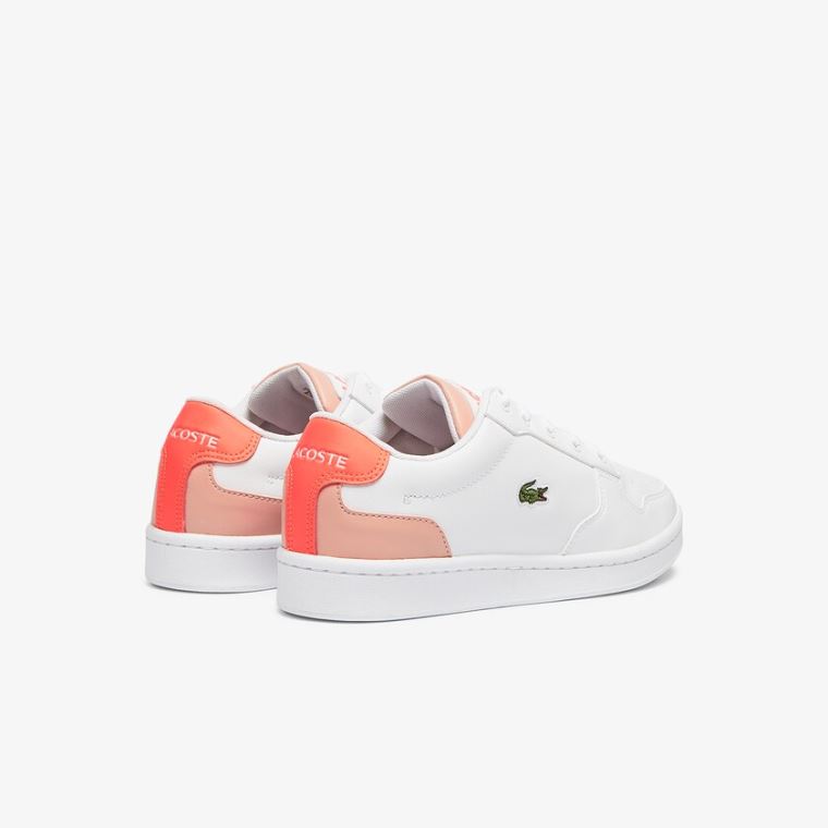 Lacoste Masters Cup Læder and Syntetisk Sneakers Hvide Lyserød | 2eDhXhN6