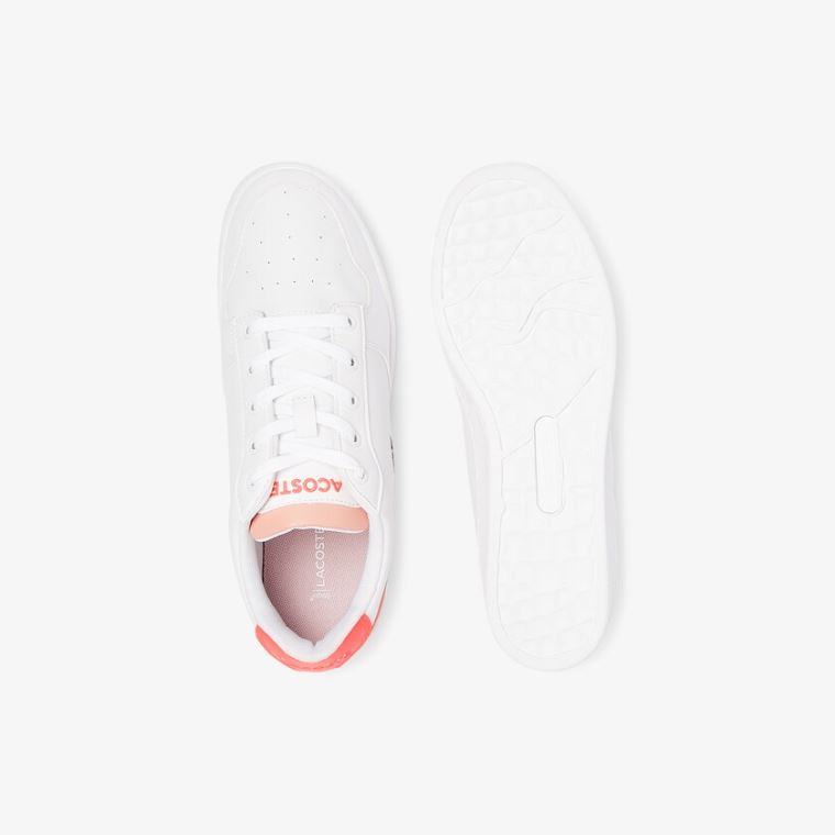 Lacoste Masters Cup Læder and Syntetisk Sneakers Hvide Lyserød | 2eDhXhN6