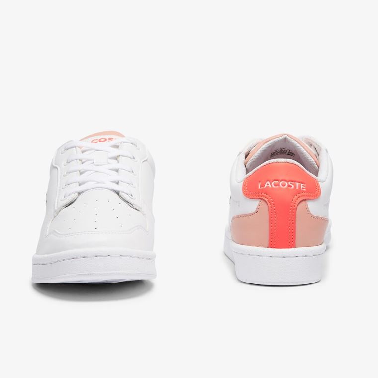 Lacoste Masters Cup Læder and Syntetisk Sneakers Hvide Lyserød | 2eDhXhN6