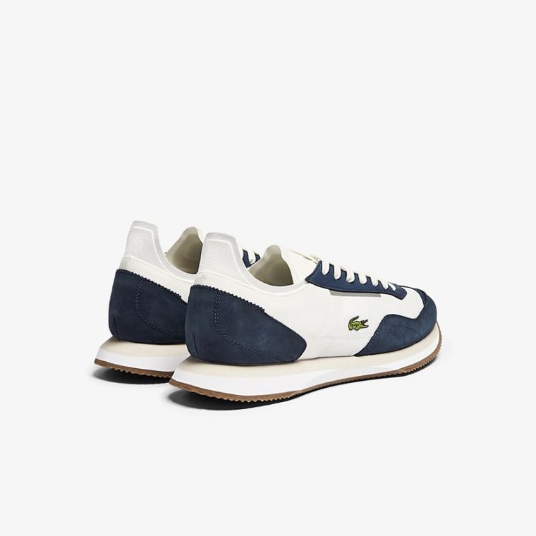 Lacoste Match Break Tekstil Sneakers Hvide Mørkeblå | ZksYFg6E