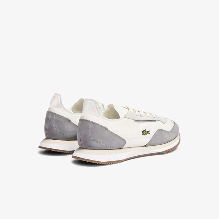 Lacoste Match Break Tekstil Sneakers Hvide Grå | smtztr4U