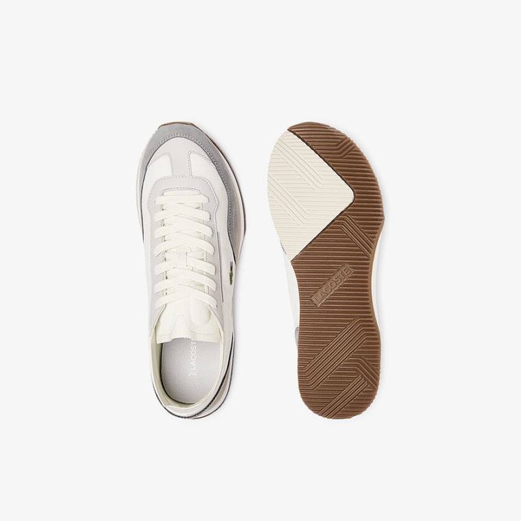 Lacoste Match Break Tekstil Sneakers Hvide Grå | smtztr4U