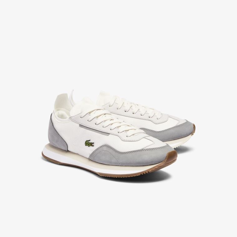 Lacoste Match Break Tekstil Sneakers Hvide Grå | ubBCZ0w3