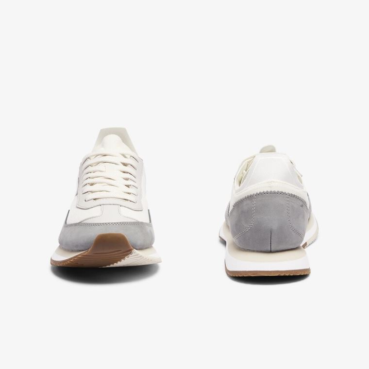 Lacoste Match Break Tekstil Sneakers Hvide Grå | ubBCZ0w3