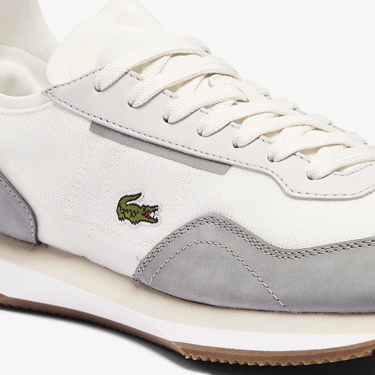 Lacoste Match Break Tekstil Sneakers Hvide Grå | ubBCZ0w3