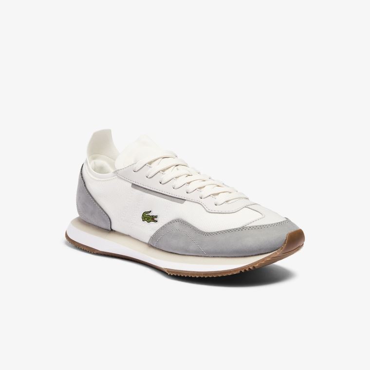 Lacoste Match Break Tekstil Sneakers Hvide Grå | ubBCZ0w3