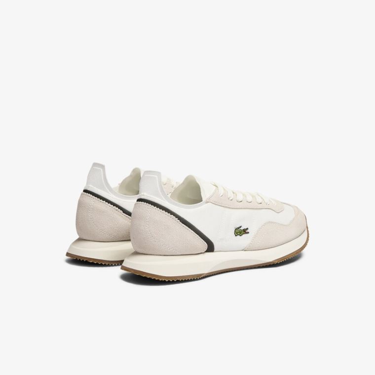 Lacoste Match Break Tekstil and Ruskind Sneakers Hvide Mørkegrøn | 7xJvcUcO