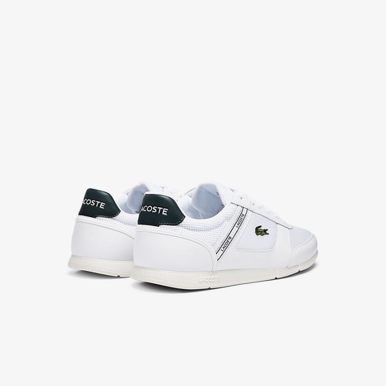 Lacoste Menerva Sports Tekstil and Læder Sneakers Hvide | FU8ezjZi