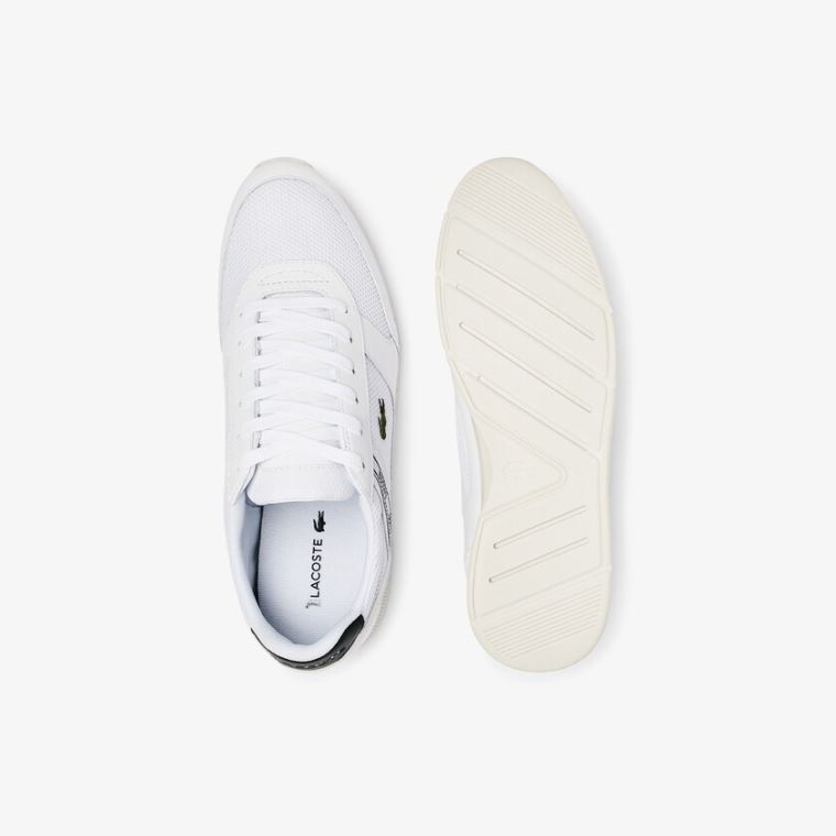 Lacoste Menerva Sports Tekstil and Læder Sneakers Hvide | FU8ezjZi