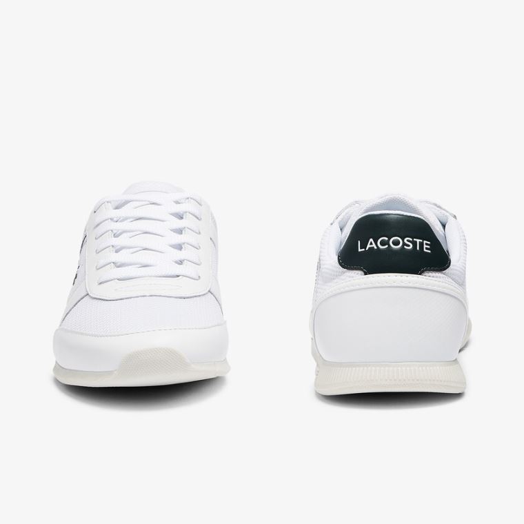 Lacoste Menerva Sports Tekstil and Læder Sneakers Hvide | FU8ezjZi