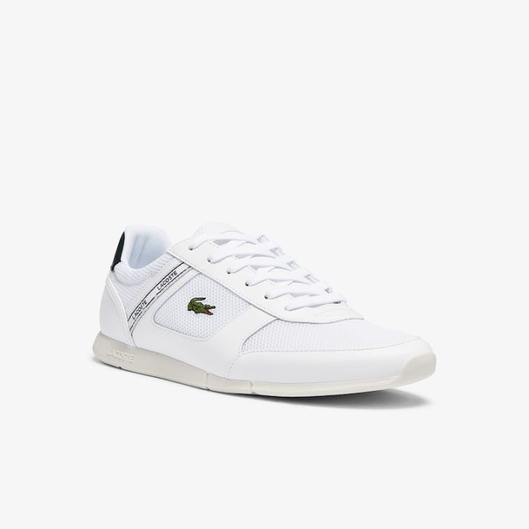 Lacoste Menerva Sports Tekstil and Læder Sneakers Hvide | FU8ezjZi