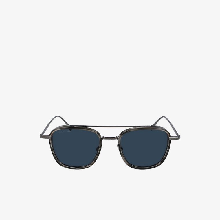 Lacoste Modified Rectangle Metal Novak Djokovic Capsule Sunglasses Grå | Tn0uX6ZC