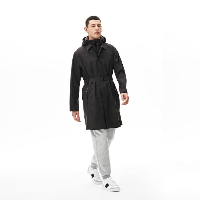 Lacoste Motion 3-in-1 Raincoat With Detachable Vest Mørkegrå | 9NhoFxPX