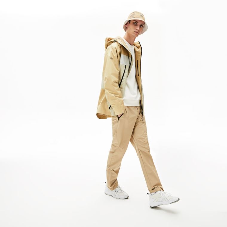 Lacoste Motion Lette Quilted Kort Parka Beige Grå | DbX5aX9x