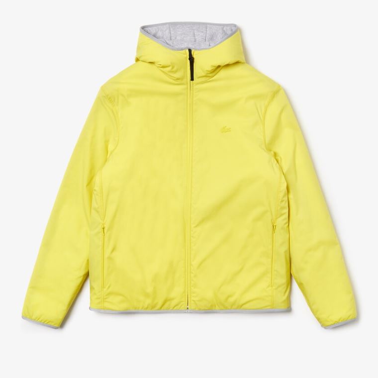 Lacoste Motion Reversible Jacket Grå Gul | AyCmBD8v