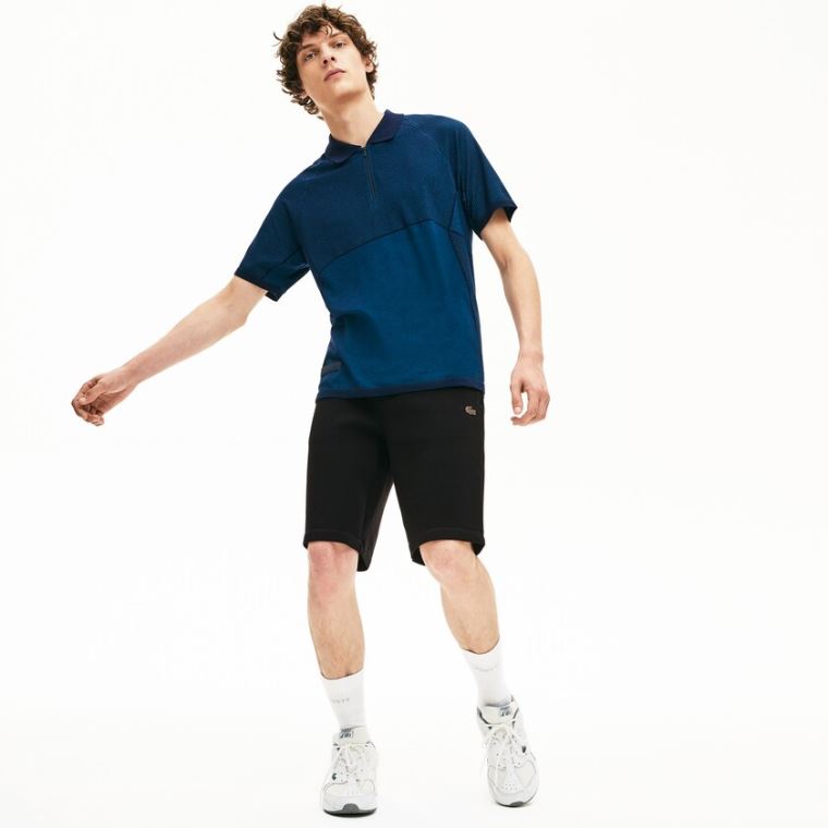 Lacoste Motion Stretch Bomulds Bermuda Shorts Sort | QovuSYSS