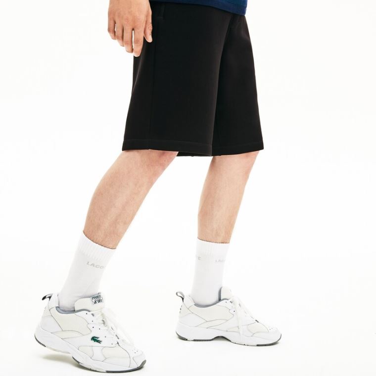 Lacoste Motion Stretch Bomulds Bermuda Shorts Sort | QovuSYSS