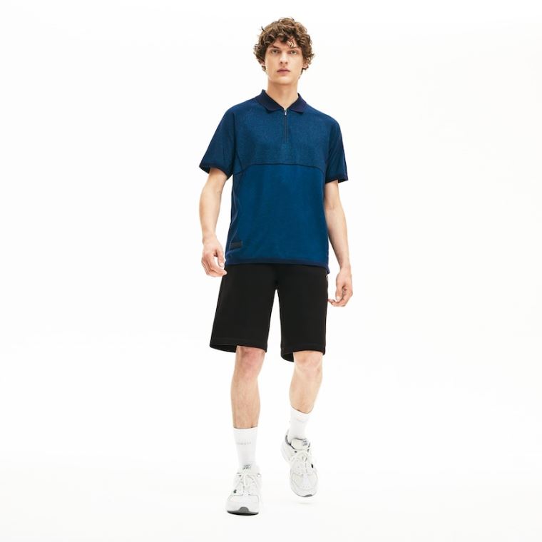 Lacoste Motion Stretch Bomulds Bermuda Shorts Sort | QovuSYSS