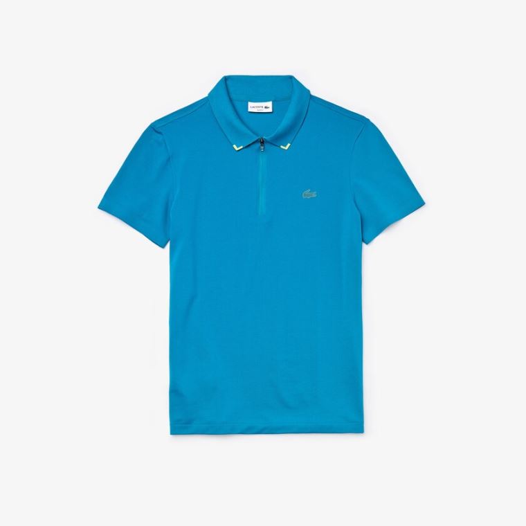 Lacoste Motion Ultra-Lette Bomulds Polo Blå Gul | 2a1IteZm