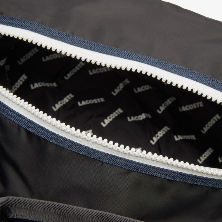 Lacoste Motion Ultra-Light Zippered Gym Bag Mørkeblå Blå Sort | U7fSxvta