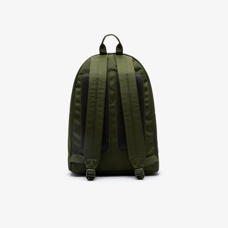 Lacoste Neocroc L Patch Canvas Backpack Olivengrøn | ixg6TeBk