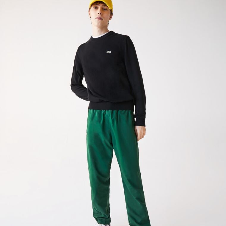 Lacoste Organic Bomulds Crew Neck Sweater Sort | 3ncoFhXt