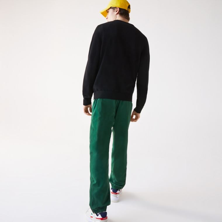 Lacoste Organic Bomulds Crew Neck Sweater Sort | 3ncoFhXt