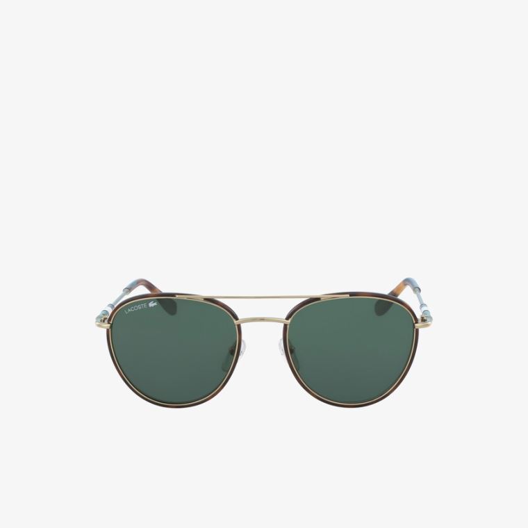 Lacoste Oval Metal Novak Djokovic Kollektion Sunglasses Mørkeguld | HeA6t4yS