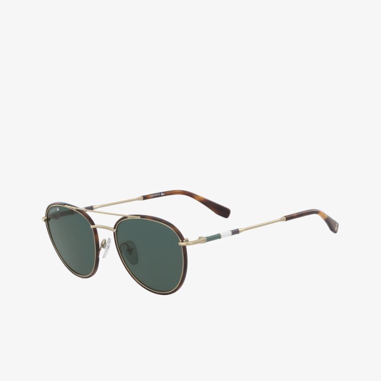 Lacoste Oval Metal Novak Djokovic Kollektion Sunglasses Mørkeguld | HeA6t4yS