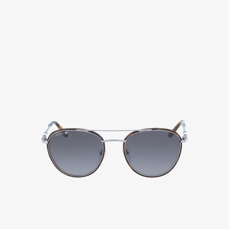 Lacoste Oval Metal Novak Djokovic Kollektion Sunglasses Sølv | okAlODju