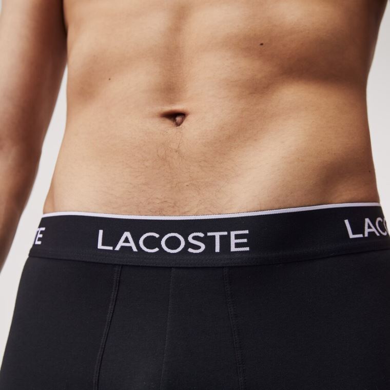 Lacoste Pack Of 3 Casual Black Boxer Briefs Sort | LpWaf7NA